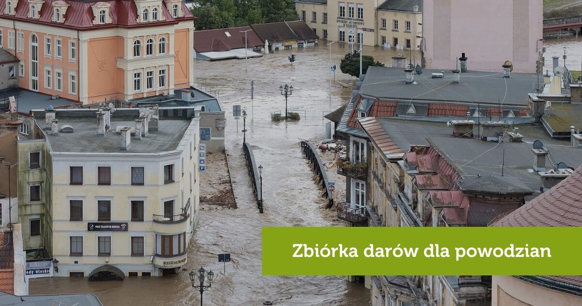 Miasto Kłodzko zalane przez powódź